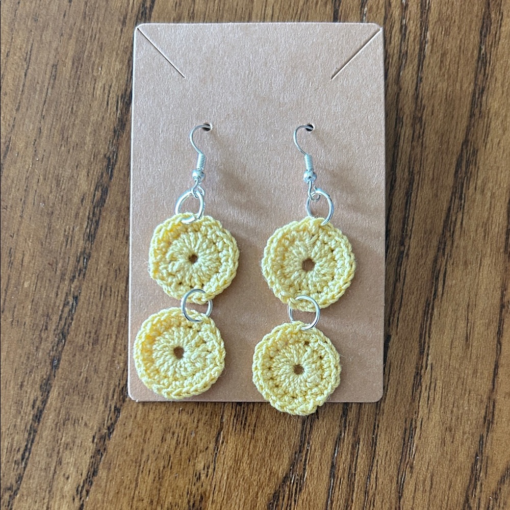 Handmade crocheted earrings